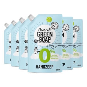 handzeep - parfumvrij 0% navulling 6 x 500ml