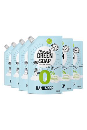 handzeep - parfumvrij 0% navulling 6 x 500ml