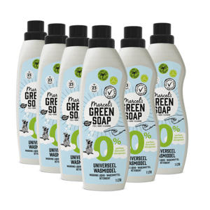 wasmiddel universeel parfumvrij 0% - 6 x 1L - 138 wasbeurten