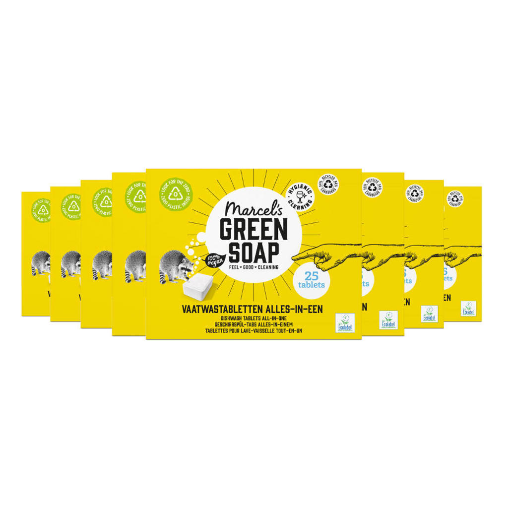 Marcel's Green Soap vaatwastabletten All In One - 8 x 25 stuks