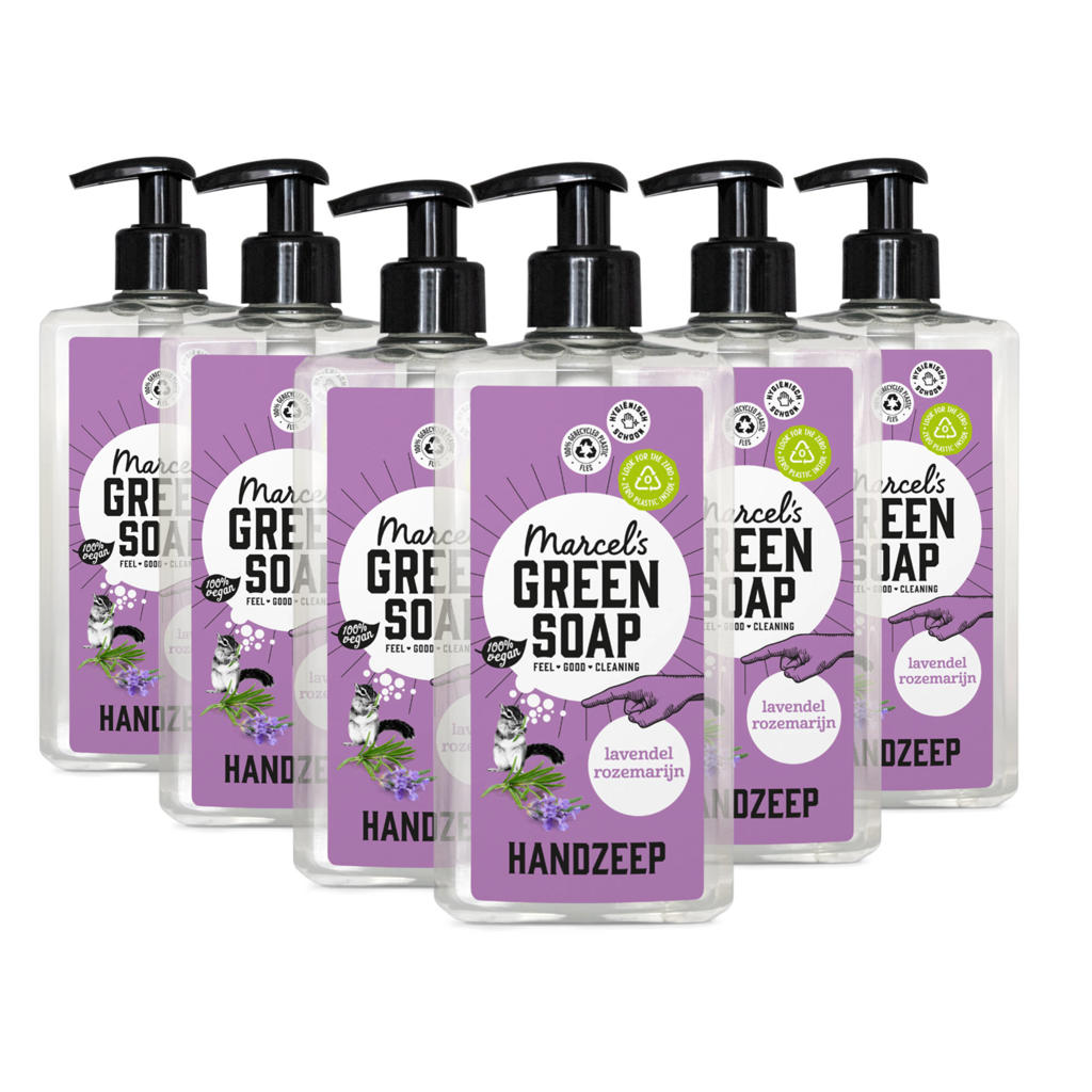 Marcel's Green Soap handzeep - Lavendel & Rozemarijn 6 x 500ml
