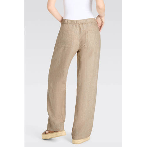 MAC high waist broek met linnen zand afbeelding