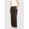 MAC high waist broek met linnen donkerbruin