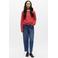 OBJECT vest rood gebreid
