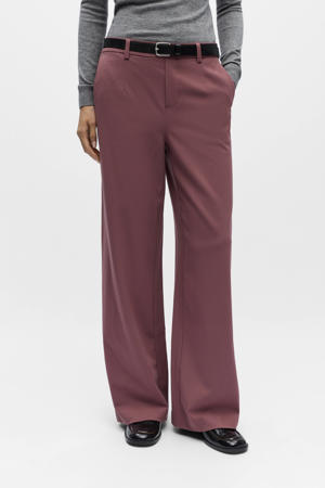 wide leg regular waist pantalon