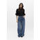 OBJECT high waist wide leg jeans medium blue denim