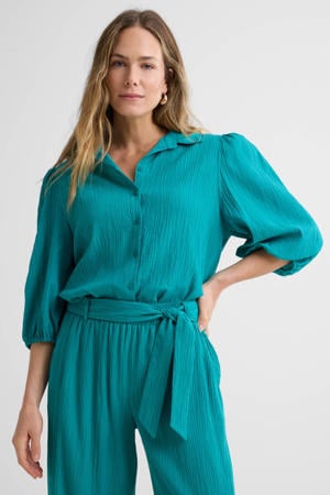 blouse blauw