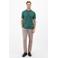 LERROS regular polo met ingebreid patroon groen