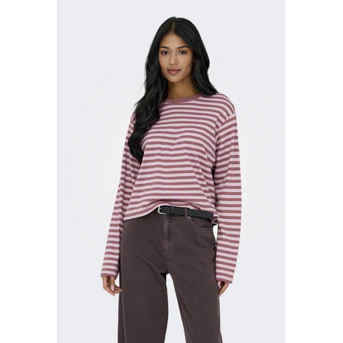 ONLY gestreepte top roze afbeelding