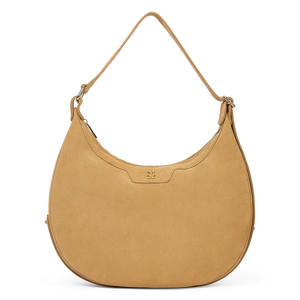suede schoudertas Sheida lichtbruin