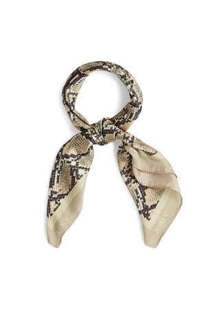 sjaal met slangenprint Desie beige