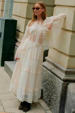 maxi rok ecru