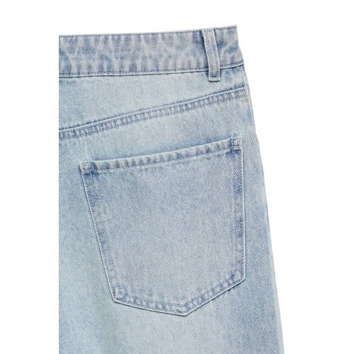 VERO MODA x Noor de Groot high waist gebloemde wide leg jeans light blue denim afbeelding