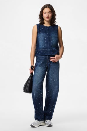 barrel jeans dark blue denim