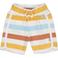 BESS regular waist gestreepte casual short bruin