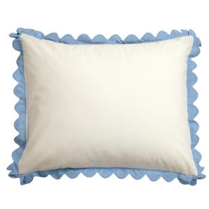 katoenen kussensloop off-white - scalloped edge (60x70 cm)