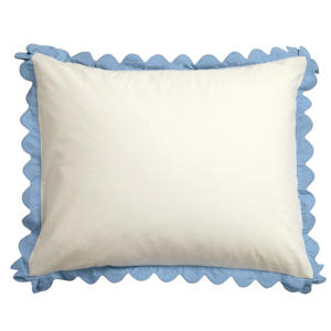 katoenen kussensloop off-white - scalloped edge (60x70 cm)