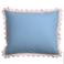 NOUS Living katoenen kussensloop lichtblauw - scalloped edge (60x70 cm)