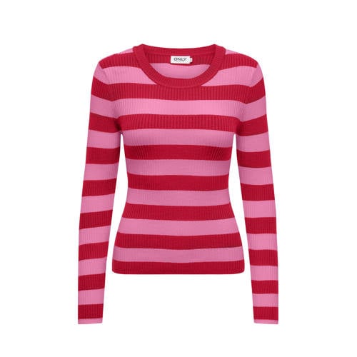 ONLY gestreepte pullover rib gebreid afbeelding