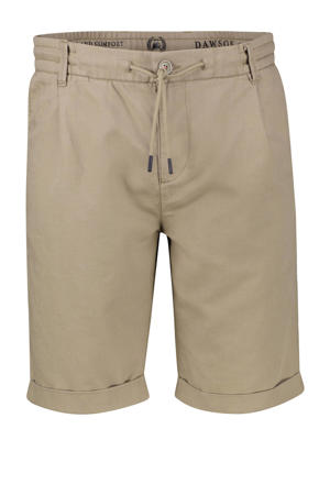 regular chino short met linnen beige