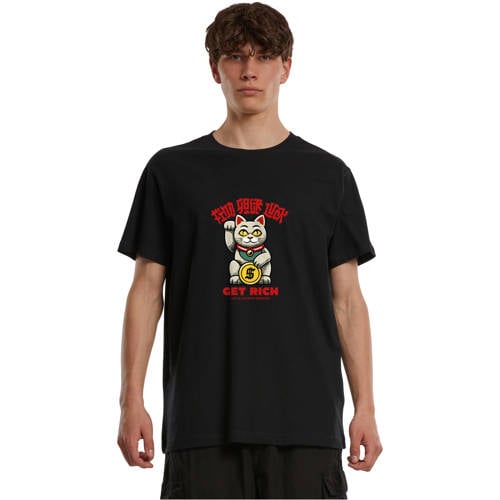 Mister Tee Rechtvallend T-shirt zwart afbeelding