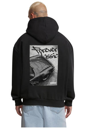 hoodie met backprint zwart