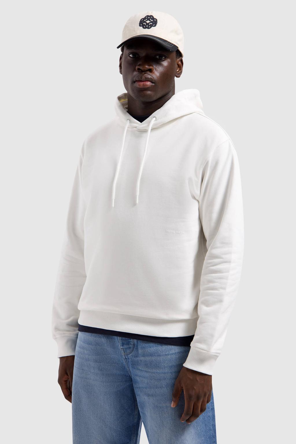 Pure Path hoodie met backprint wit