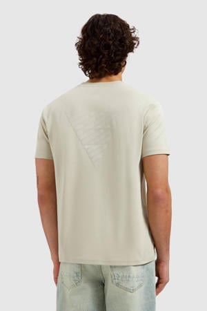 regular T-shirt met backprint zand