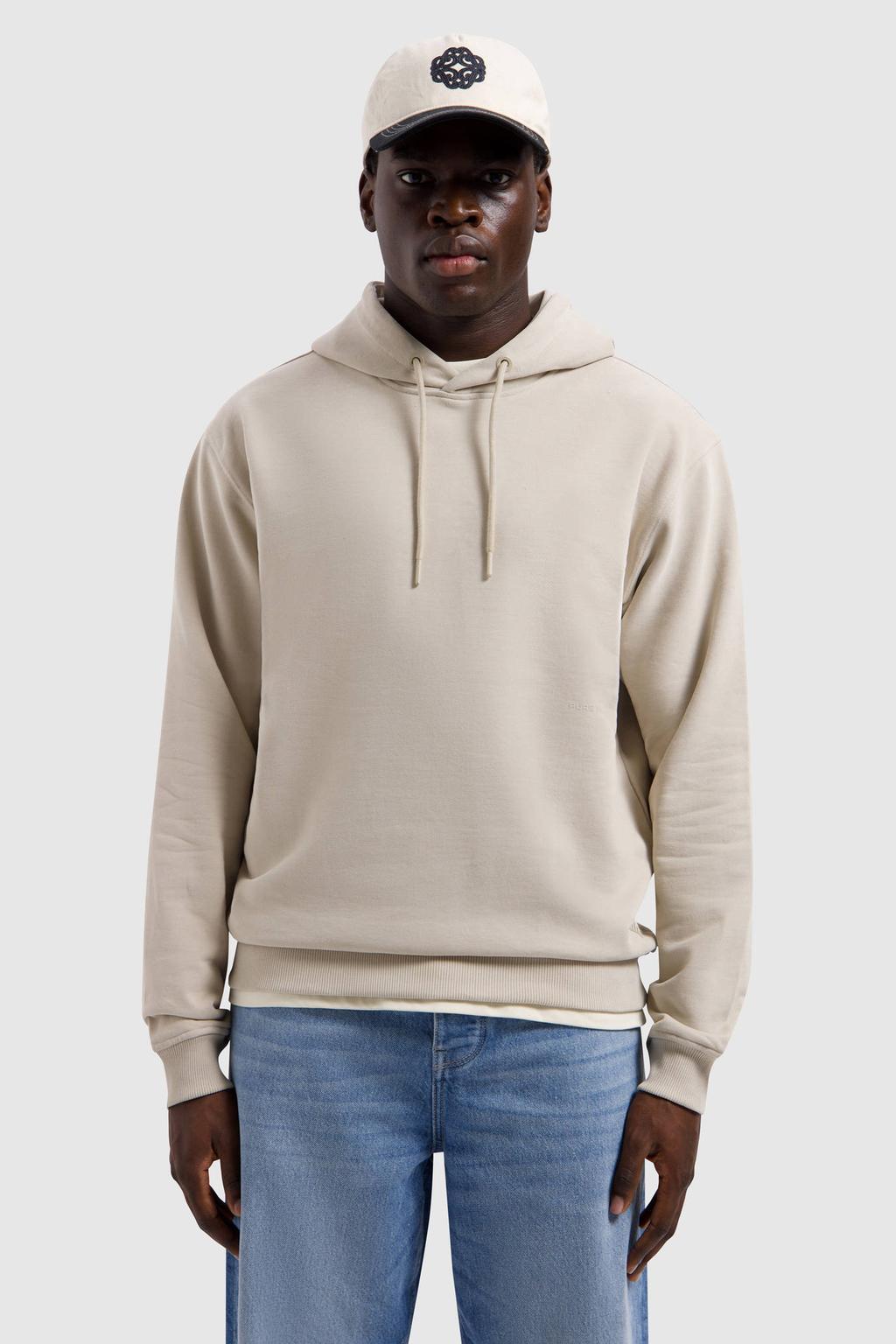 Pure Path hoodie met backprint beige