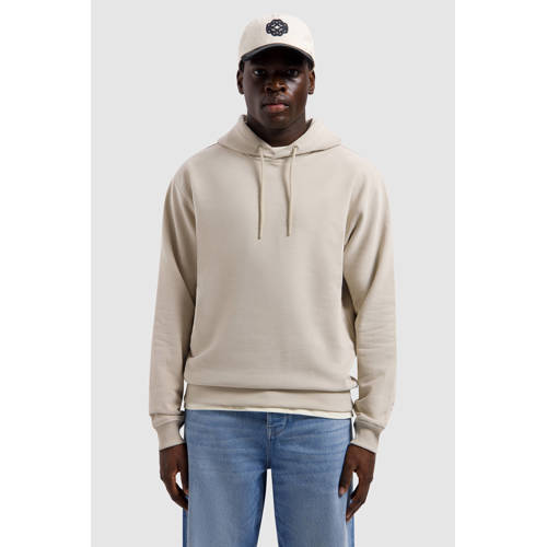 Pure Path hoodie met backprint beige afbeelding