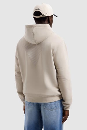 hoodie met backprint beige