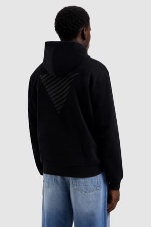 hoodie met backprint zwart