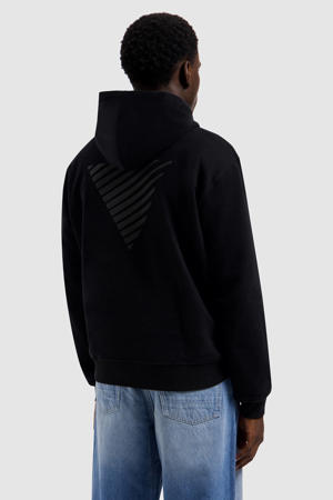 hoodie met backprint zwart