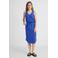 Anytime midi jurk met V-hals felblauw