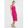 Anytime midi jurk met V-hals fuchsia