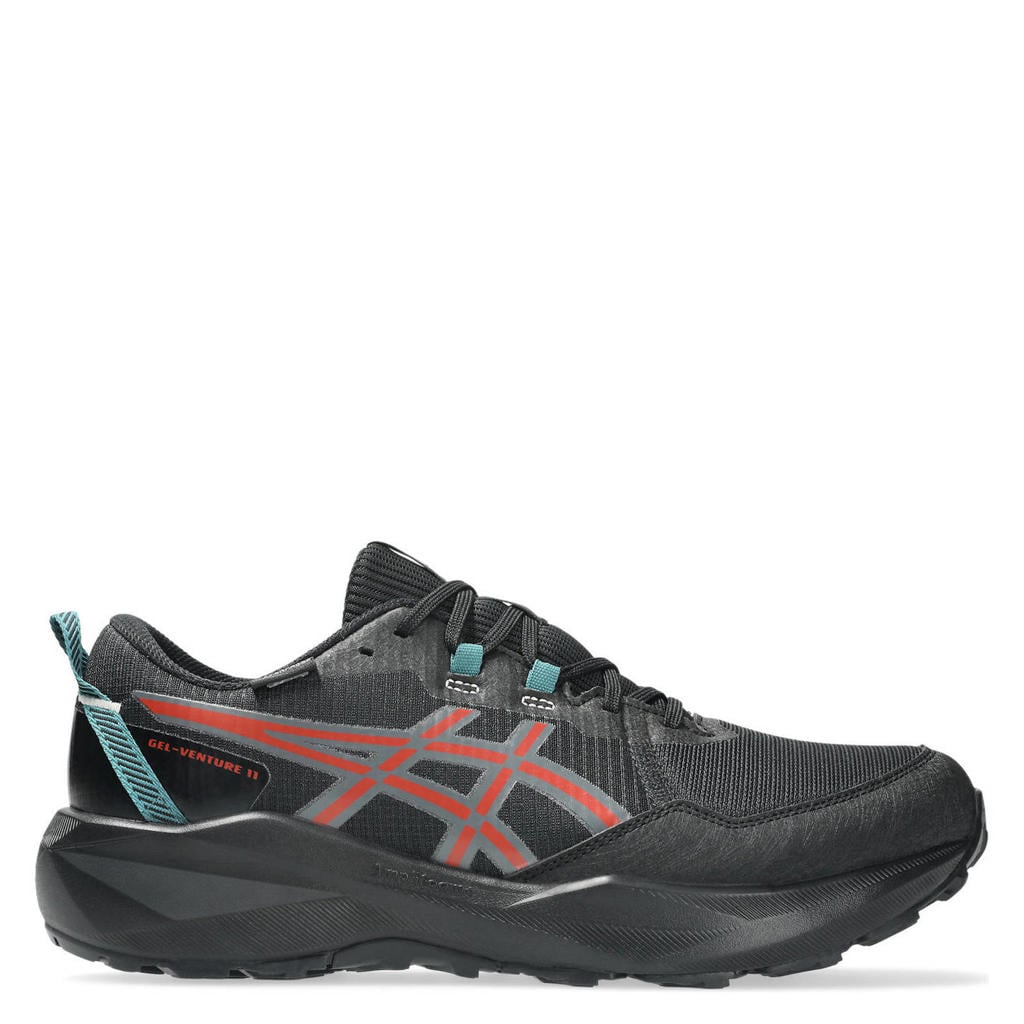 Zwarte heren ASICS Gel-Ventura 11 Waterproof hardloopschoenen van mesh-pu/voering: mesh/voetbed: eva met veters