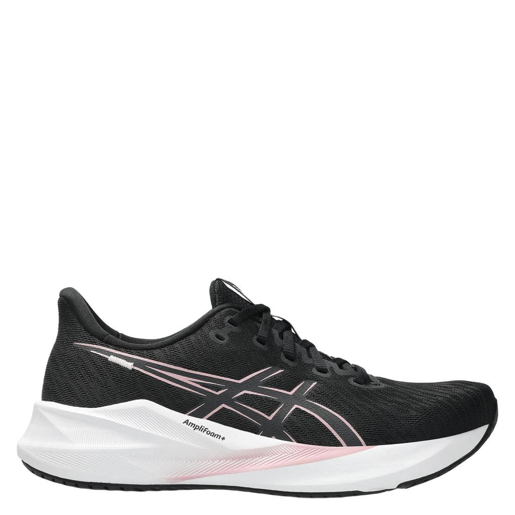 Zwart en roze dames ASICS Versablast 4 hardloopschoenen van mesh-pu/voering: mesh/voetbed: eva met veters
