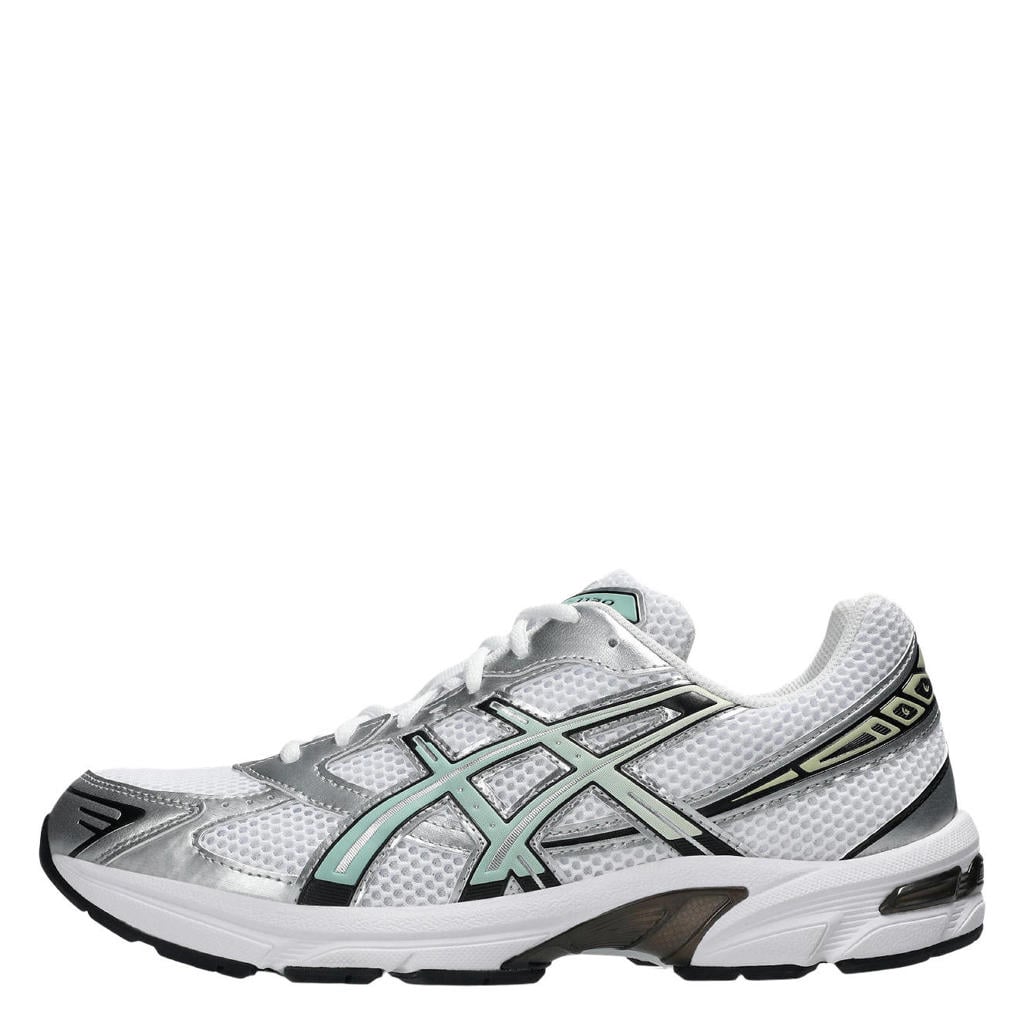 Wit en mintgroene dames ASICS Gel-1130 sneakers van mesh-pu/voering: mesh/voetbed: eva met veters