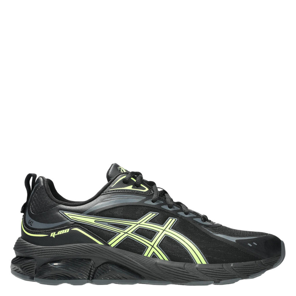 Zwart, geel en grijze unisex ASICS Gel-Quantum 180 VIII mesh sneakers van mesh-pu/voering: mesh/voetbed: eva met veters