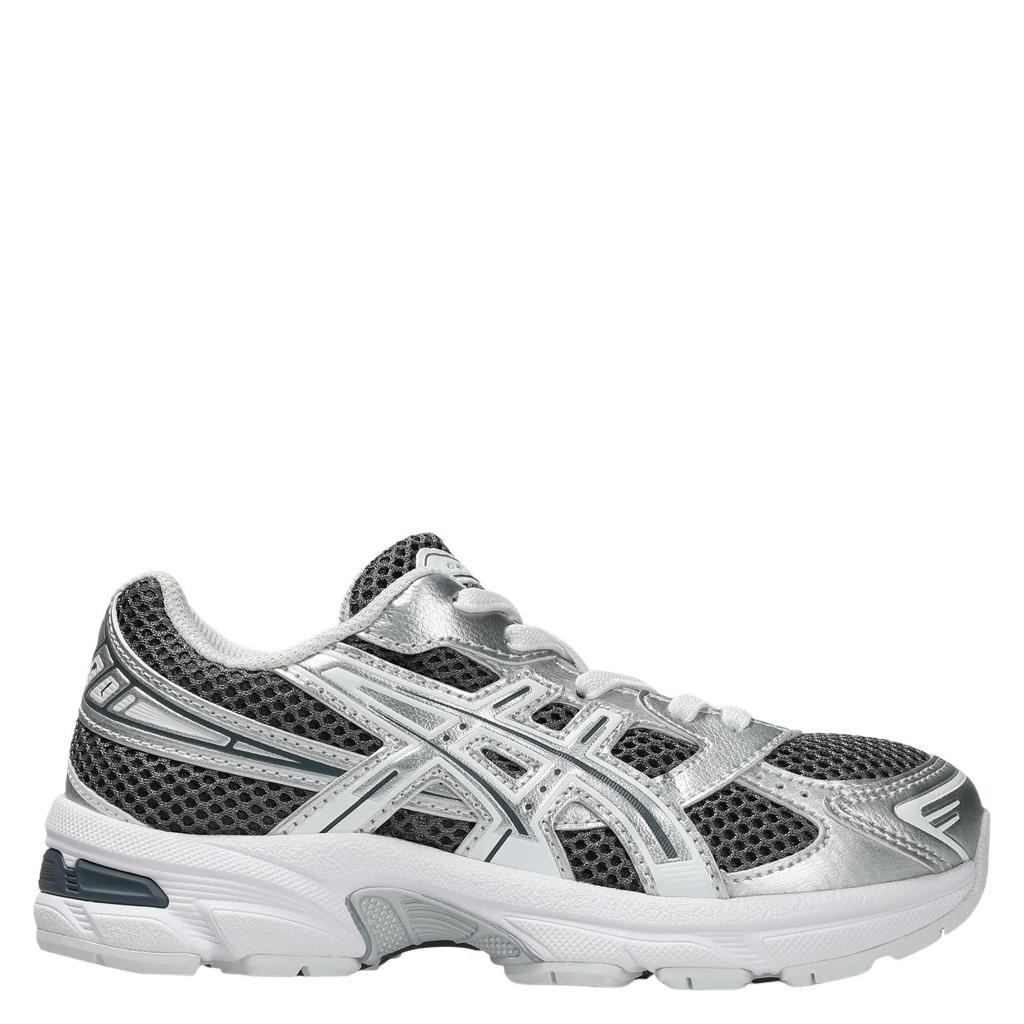 Grijs en zilverkleurige jongens en meisjes ASICS Gel-1130 sneakers van mesh-pu/voering: mesh/voetbed: eva met veters