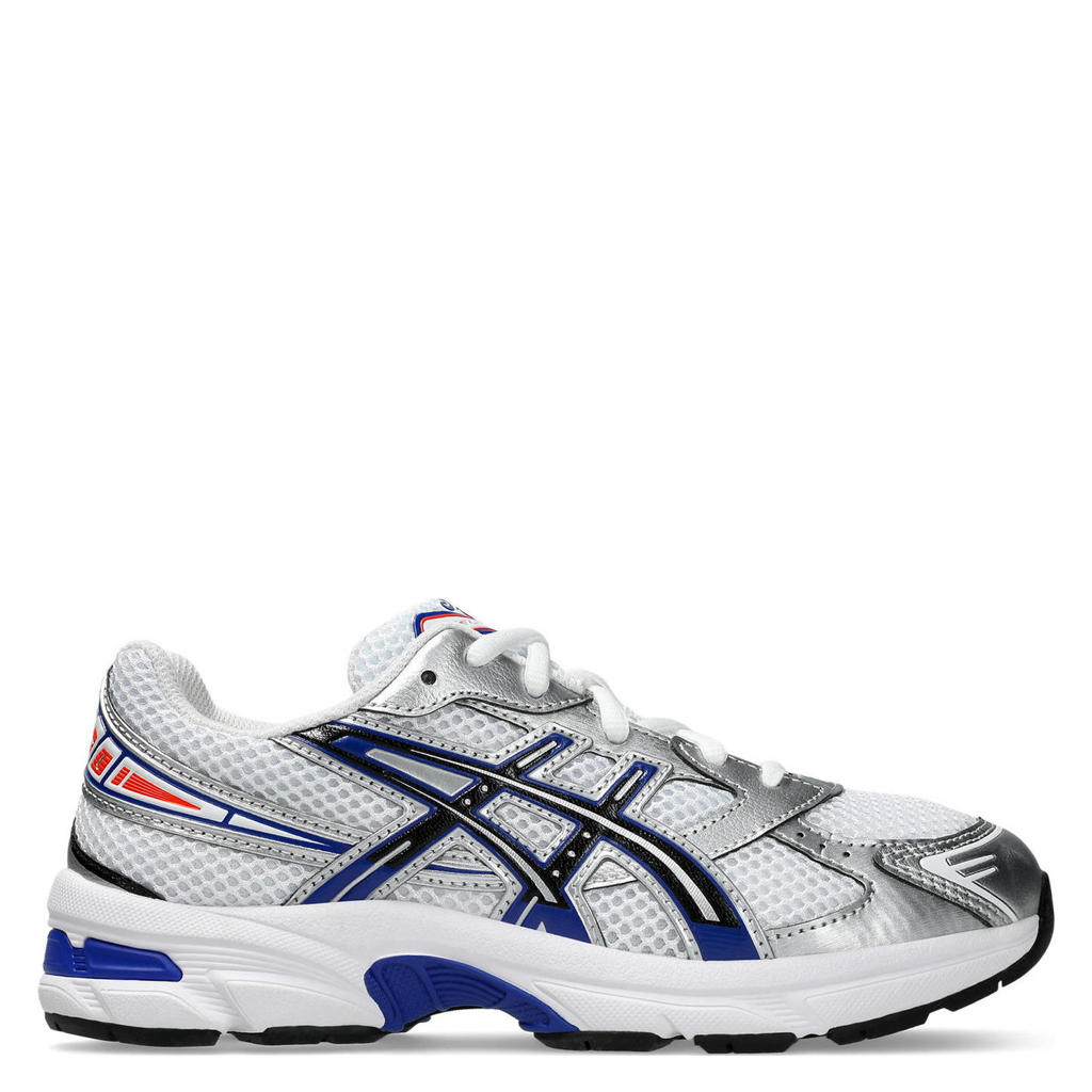 Wit en blauwe jongens en meisjes ASICS Gel-1130 sneakers van mesh met pu met veters