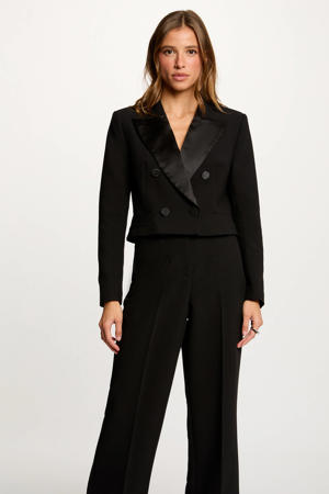 cropped blazer zwart