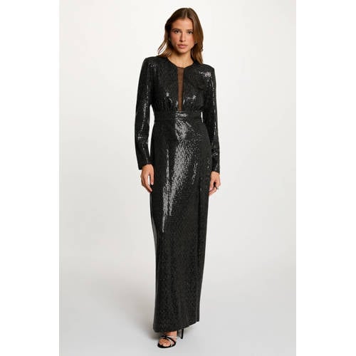 Morgan maxi jurk met glitter zwart afbeelding