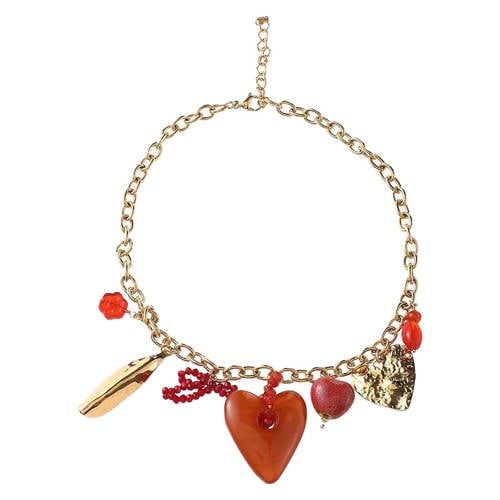 By Jam Gioielli gold plated ketting BJ18633 met bedels afbeelding