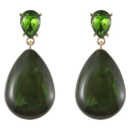 Candy Sweet Jewellery oorbellen CS24196 donkergroen afbeelding