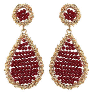 oorbellen CS24238 goudkleurig/donkerrood