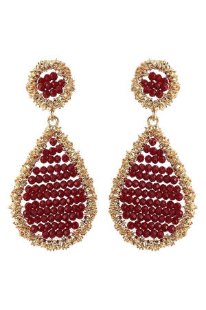 oorbellen CS24238 goudkleurig/donkerrood
