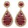 Candy Sweet Jewellery oorbellen CS24238 goudkleurig/donkerrood