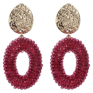 oorbellen CS22788 goudkleurig/roze