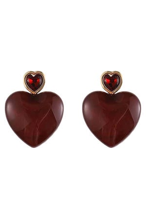 oorbellen CS24199 donkerrood